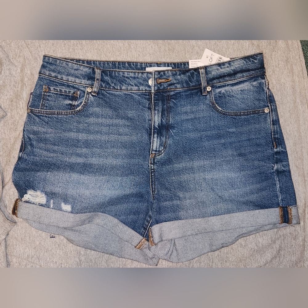 LOFT "The Roll Short" Jean Shorts
